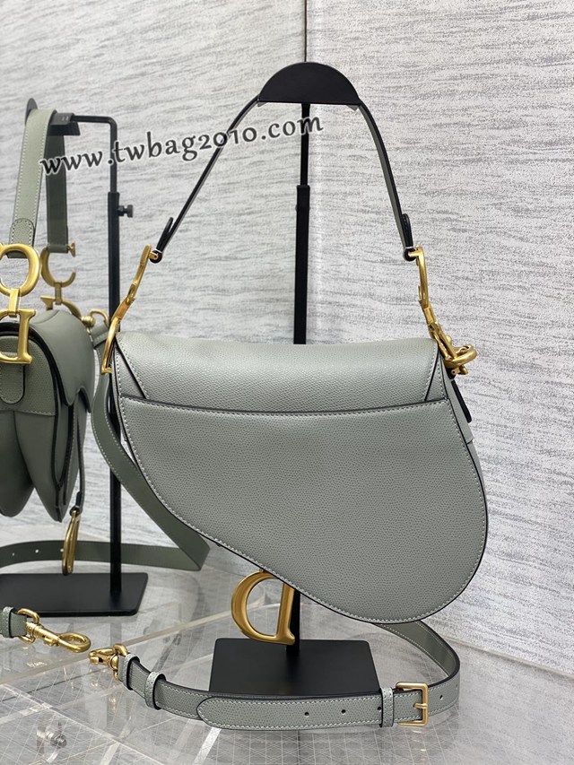 Dior专柜新款迪奥顶级原单原厂皮岩石灰大号经典马鞍包 djfk1088